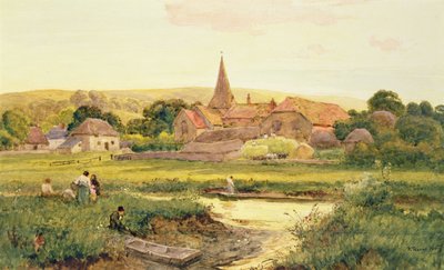 Haytime, Bury Village by Robert Thorne Waite